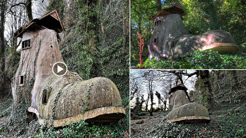 The old woman who lived in the shoe nursery rhyme ‘proved real,’ as a boot house was discovered in the UK woods.