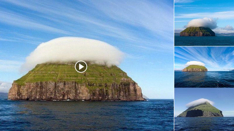 “Enchanting Cloud Formations on Denmark’s Tiny Island, Lítla Dímun in the Faroe Islands”