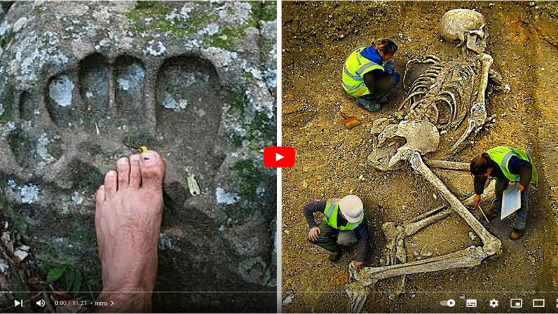 Researchers Discovered a Huge Skeleton That Left Footprints in 5000-Year-Old Rock