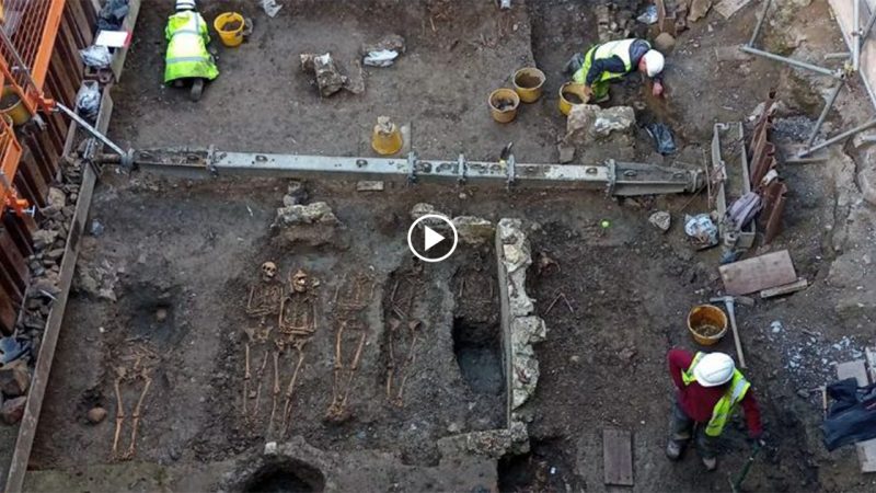 “Archaeologists unearth remains of over 240 individuals, including children, at medieval monastery beneath old department store”