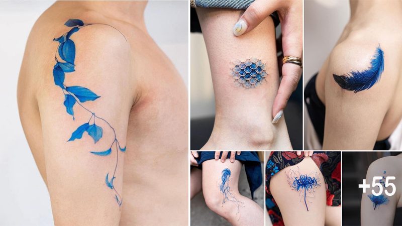 These Blue Tattoos Looking Really Cool