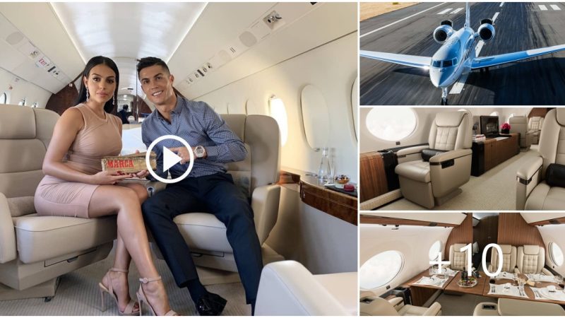 A Look Inside Cristiano Ronaldo’s $65 Million Private Jet, Capable of Flying 14,000 km Non-Stop