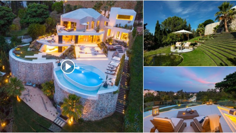 Spanish villa with modern design and panoramic view