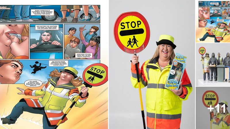 Dancing Lollipop Lady Becomes a Superhero with Her Own Action Figure and Comic Strip by Marvel Artist