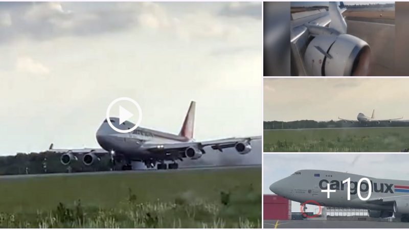 Dramatic Incident: Cargolux Boeing 747-400 Veers Off Runway During Emergency Landing at Luxembourg Airport