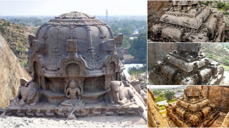 Vettuvan Koil Temple, Tamilnadu as alike the Kailasa Temple in Ellora Caves,built during 8th century