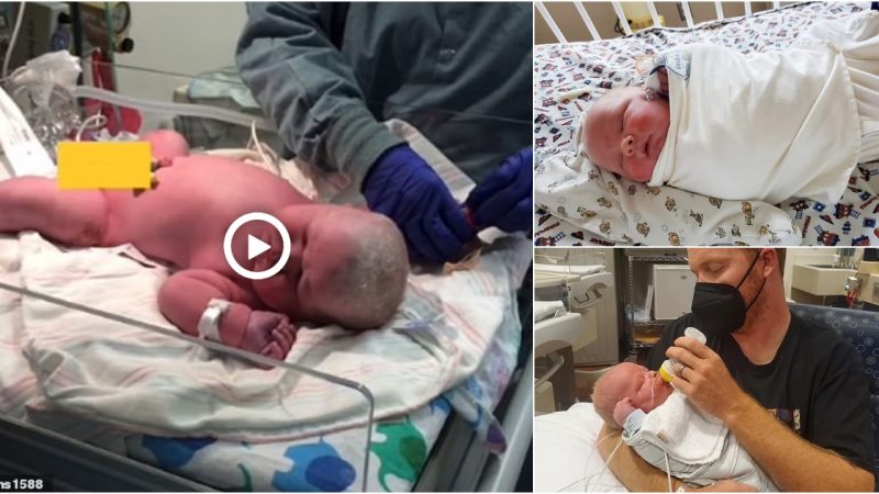 ‘I’ve NEVER seen a baby so big!’ Mother Arizona gave birth to 14 LB. the boy was born by cesarean section – and dressed in baby clothes between the ages of six and nine