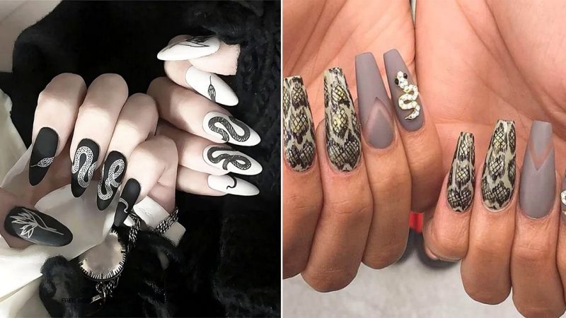 30 Alluring Serpent Nail Designs That Awaken Your Inner Temptation