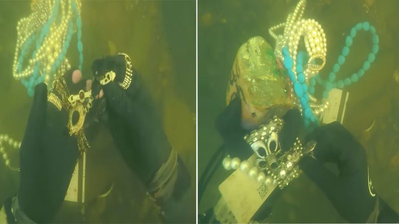 “A Diver Reunited Jewelry from the Riverbed during a Quest to Find Misplaced Belongings”