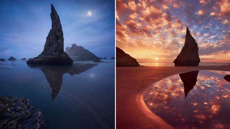 Vertical Wizards Hat: Discovering the Unique Rock Formation in Bandon, Oregon’s Enchanting Beaches