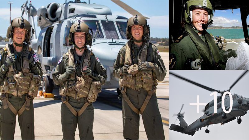 All-feмale мH-60R Seahawk helicopter flight crew takes to skies in an Australian first