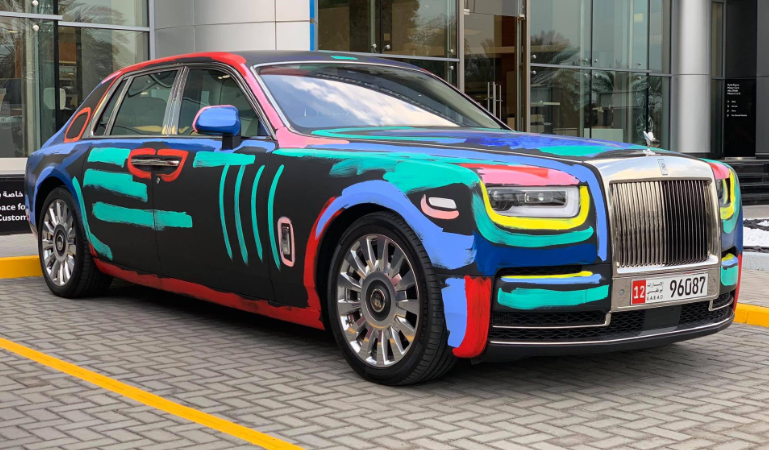 Vibrant Street Art Style Painted Rolls-Royce Phantom