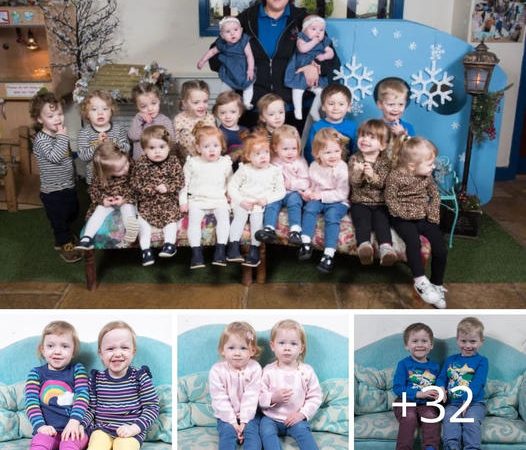 Nursery Staff Amazed as Nine Sets of Twins Enroll Together as a Cohort