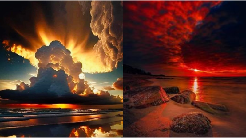 Nature’s Canvas: The Enchanting Ballet of Sunset and Shadow