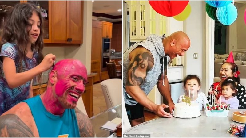 Dwayne Johnson’s Playful Beauty Adventure: A Father-Daughter Makeover Extravaganza