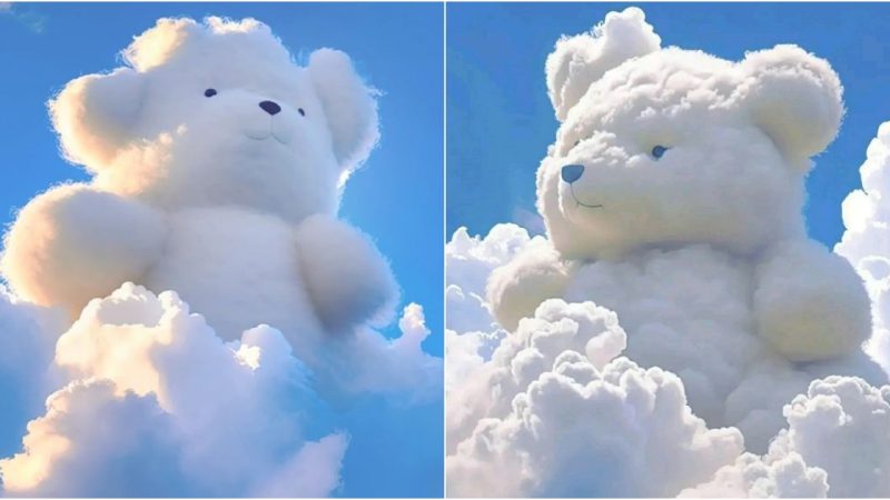 Cuddle Up to Joy: Meet the Teddy Bear Cloud with a Sweet Grin
